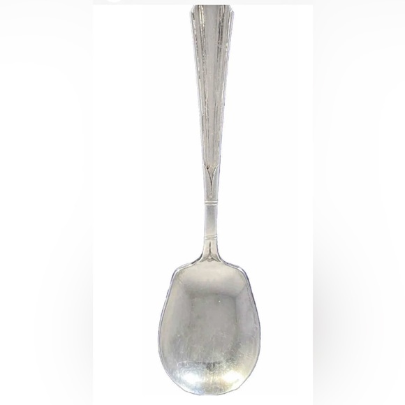 1931 National Imperial Silver Plate Lady Joan 6 1/4” Sugar Spoon Art Deco Style - Picture 11 of 12